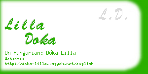 lilla doka business card